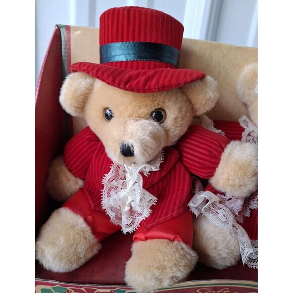 New Soft Expressions Small Holiday Christmas 9" Teddy Bears - Picture 3 of 4